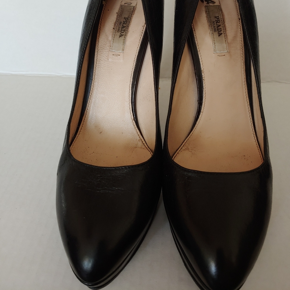Prada Platform Leather pump sz 39 - Picture 2 of 7